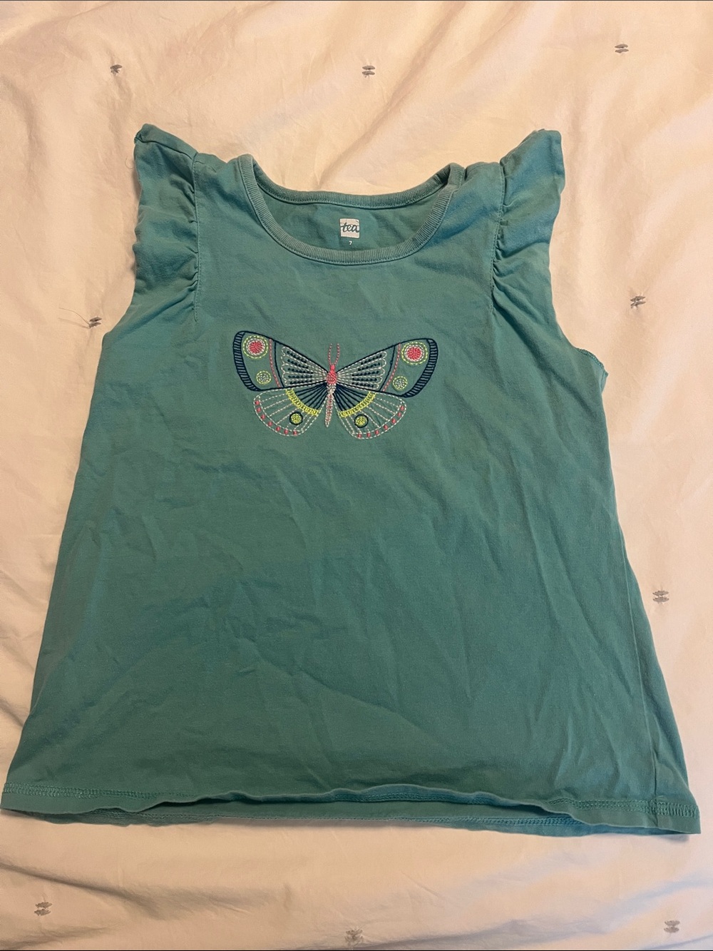 Embroidered butterfly shirt